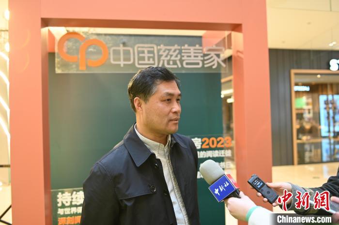 薛濤接受采訪。　于海洋 攝