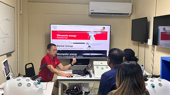 培訓(xùn)現(xiàn)場(chǎng)。第18期援圭亞那醫(yī)療隊(duì)供圖