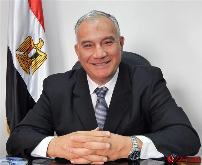 埃及著名國際問題專家哈桑·拉杰布。人民網(wǎng)記者 黃培昭攝