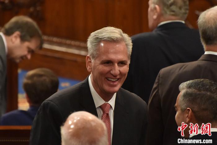 資料圖：麥卡錫2023年1月在眾議院參加議長(zhǎng)選舉。<a target='_blank' href='/'><p  align=