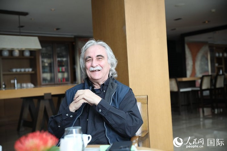 塞浦路斯歐洲大學前校長科斯塔斯·古利亞莫斯。人民網(wǎng) 殷韜攝