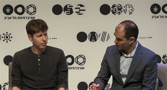 奧特曼和伊利亞在以色列特拉維夫大學的圓桌分享會。圖源：視頻截圖