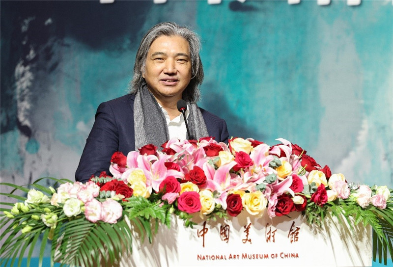 吳為山致辭。主辦方供圖