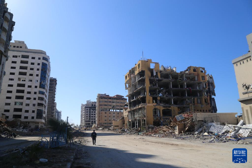 這是1月25日拍攝的加沙城一角。新華社發(fā)