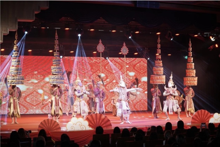圖為2024“歡樂春節(jié)”中泰互致新春賀辭活動現場。 中國駐泰國大使館文化處供圖