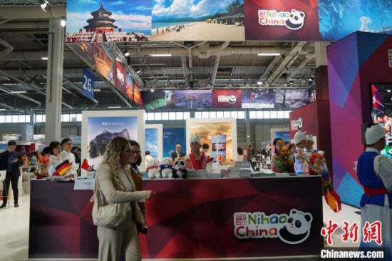  3月5日，2024年柏林國際旅游交易會(ITB)在柏林會展中心拉開帷幕。以“你好！中國”為主題的中國展區(qū)當日亮相展會。中新社記者 馬秀秀 攝