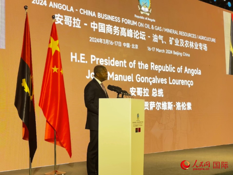 安哥拉總統(tǒng)若昂·曼努埃爾·貢薩爾維斯·洛倫索。人民網(wǎng)記者 張榮攝