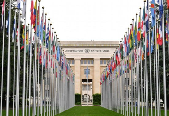 這是2023年5月21日在瑞士日內(nèi)瓦拍攝的聯(lián)合國(guó)萬(wàn)國(guó)宮。新華社記者連漪攝