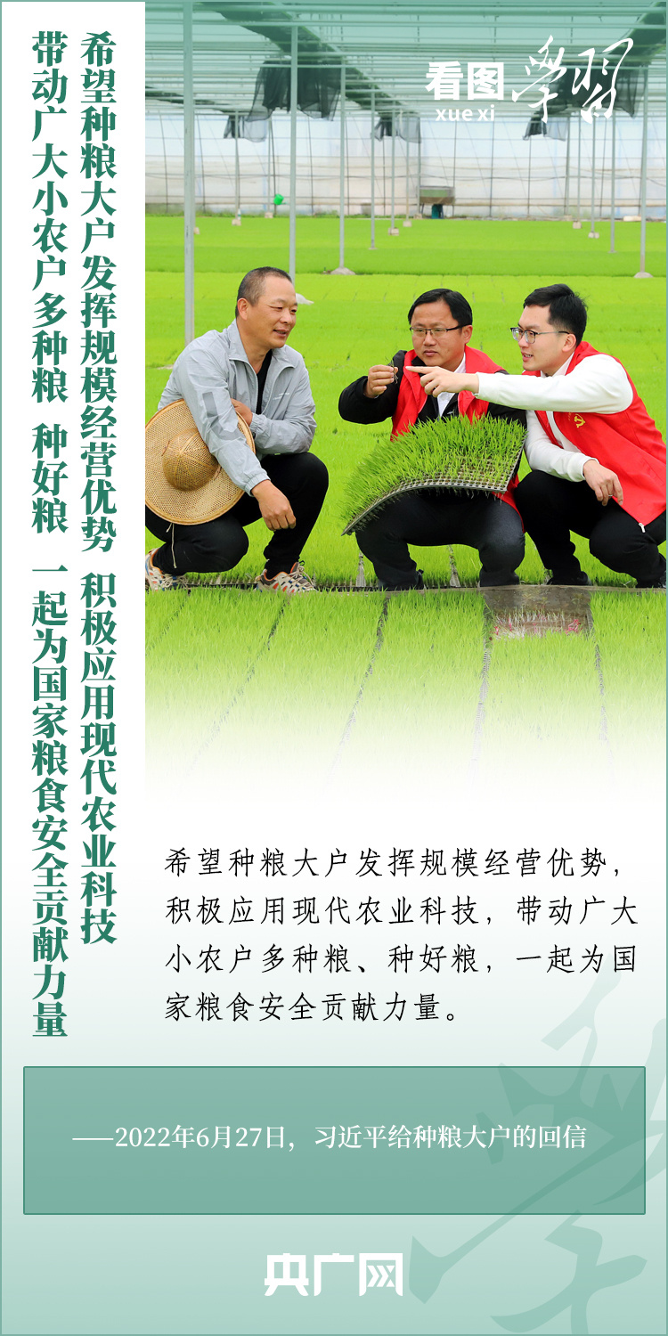 看圖學(xué)習(xí)丨推廣良田、良種、良法、良機(jī) 給農(nóng)業(yè)現(xiàn)代化插上科技的翅膀