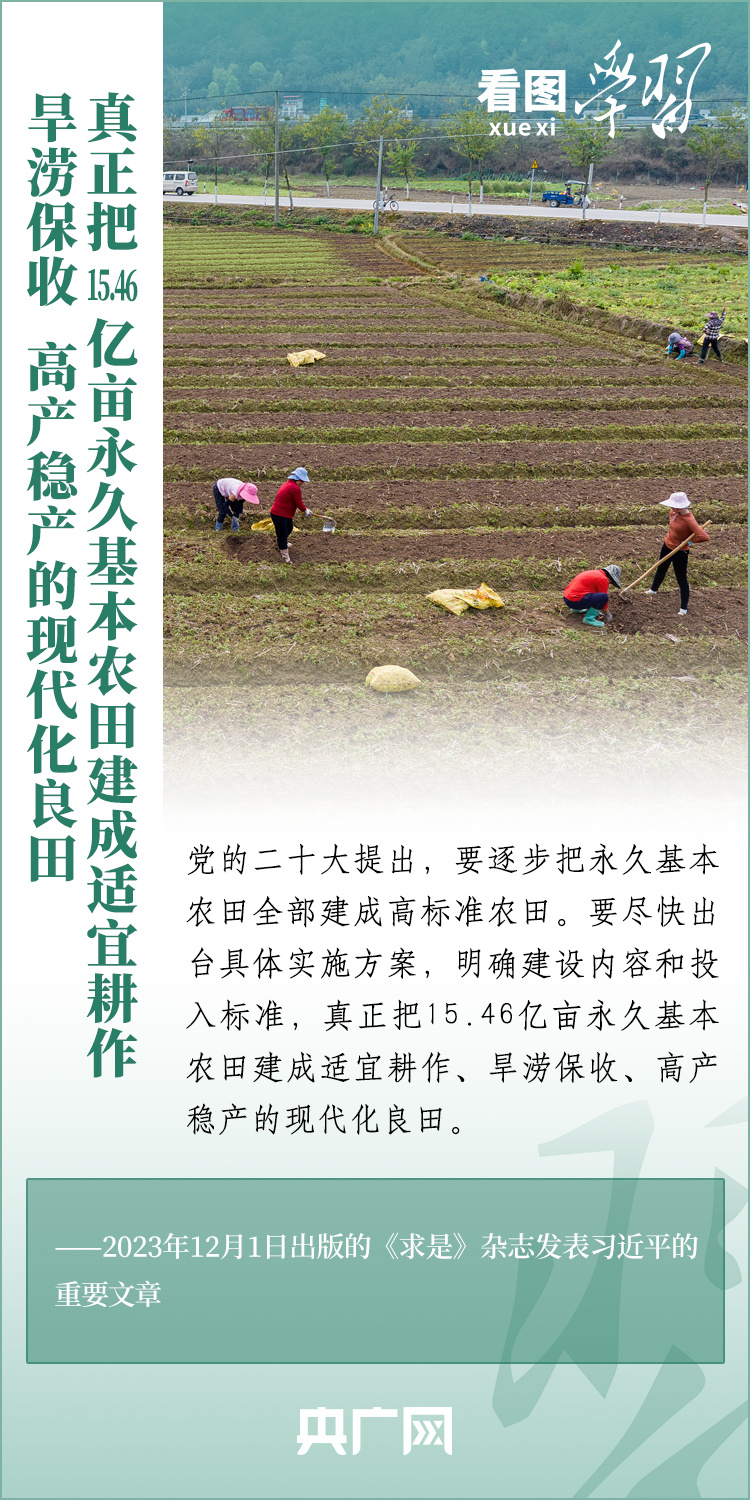 看圖學(xué)習(xí)丨推廣良田、良種、良法、良機(jī) 給農(nóng)業(yè)現(xiàn)代化插上科技的翅膀