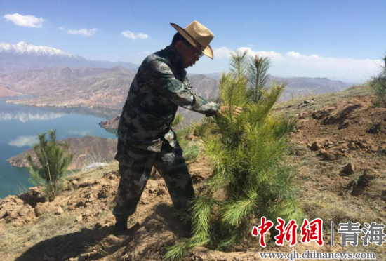 圖為尖扎干部職工生態(tài)建設(shè)和環(huán)境保護現(xiàn)場。尖宣 供圖