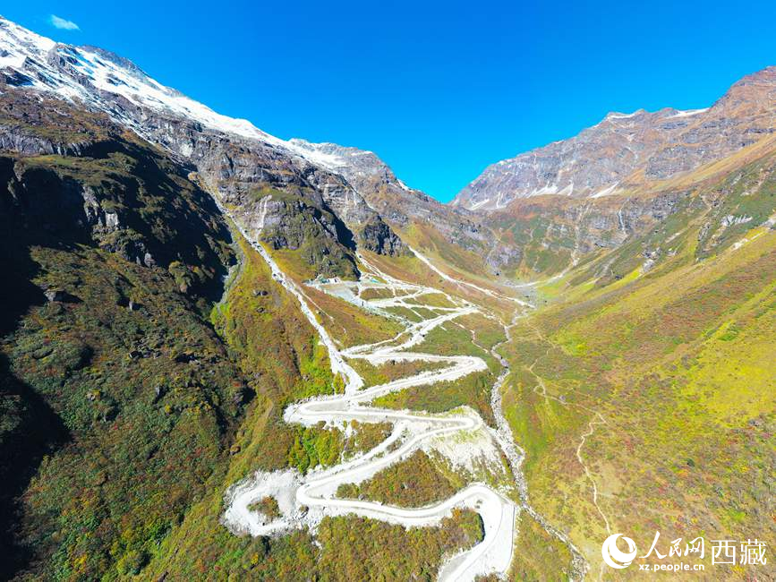 圖為西藏林芝市墨脫縣境內(nèi)，植被隨山體升高而變化。