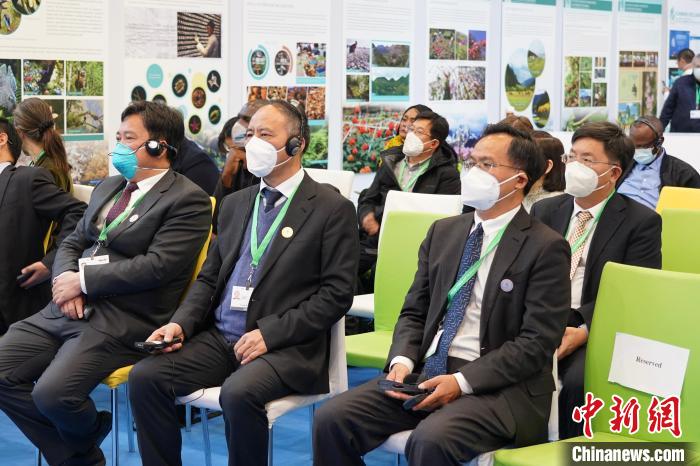 圖為極小種群物種和生物多樣性保護(hù)邊會現(xiàn)場?!≡颇鲜×謽I(yè)和草原局供圖