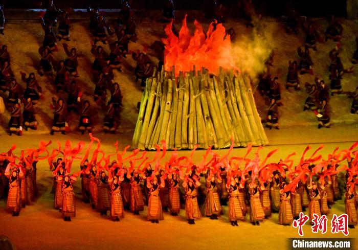 3月17日，西藏拉薩，《文成公主》大型史詩劇演出現(xiàn)場?！±盍?攝