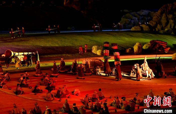 3月17日，西藏拉薩，《文成公主》大型史詩劇演出現(xiàn)場。　李林 攝