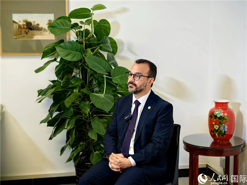 巴西文化部副部長卡西修斯·羅薩接受人民網(wǎng)專訪。人民網(wǎng)記者 符園園攝