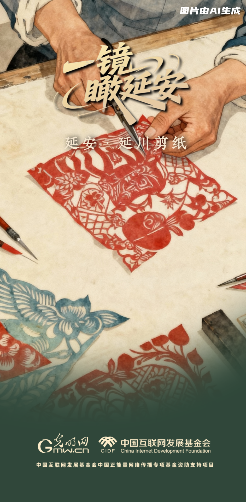 【一鏡瞰延安·AI海報】跟著這些非遺文化，感受老區(qū)風土人情