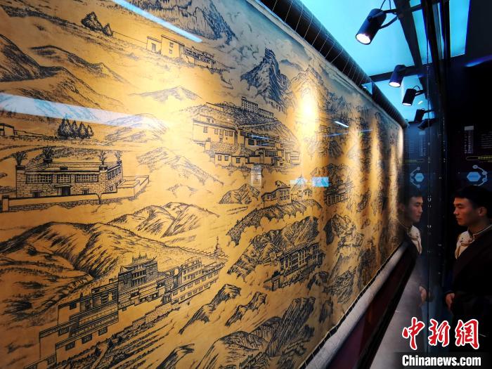 圖為歷代藏醫(yī)藥學(xué)教育機(jī)構(gòu)展示。　張?zhí)砀?攝
