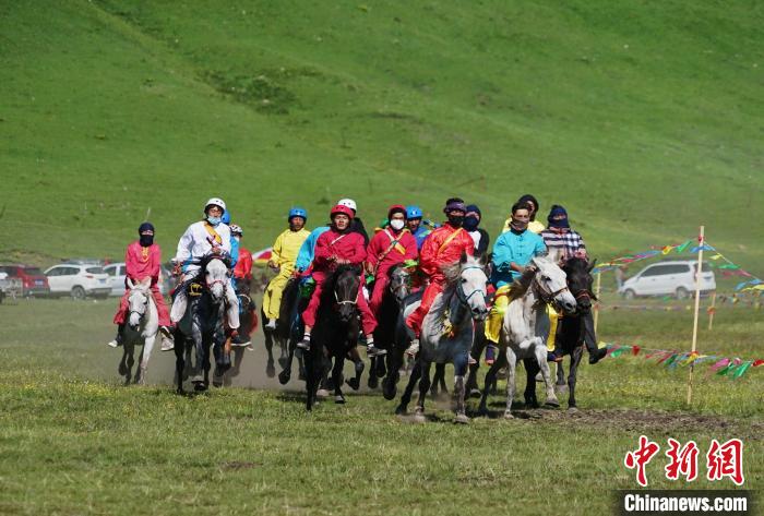 圖為選手進(jìn)行3000米賽馬比賽。　馬銘言 攝