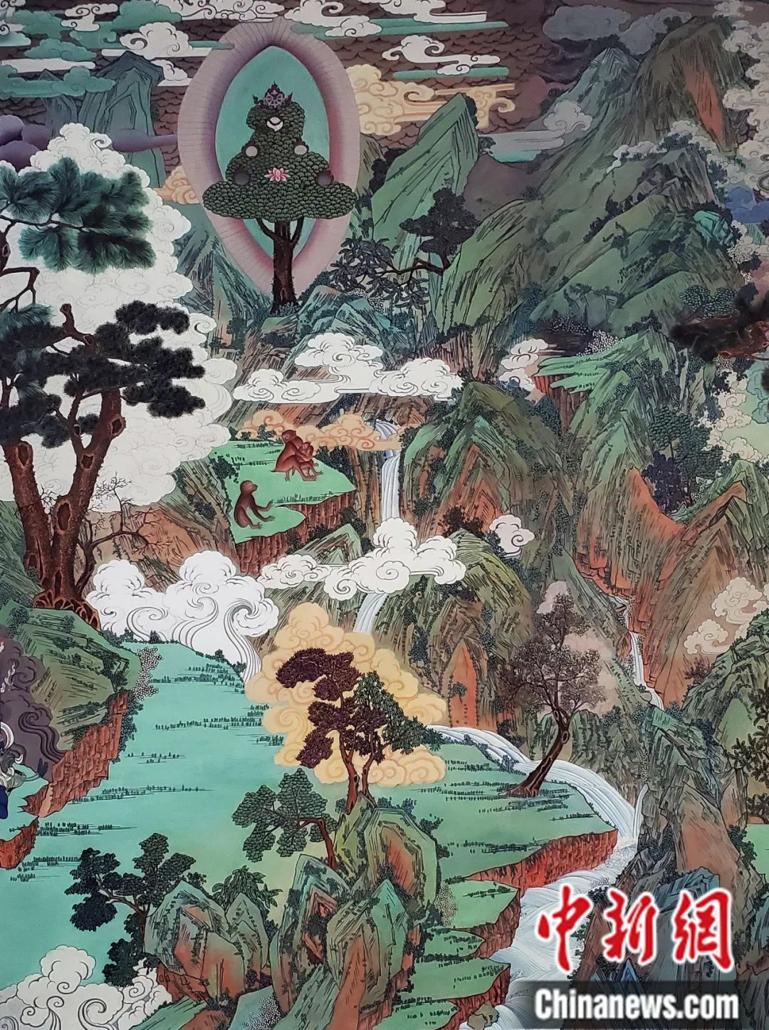 臨摹、補(bǔ)繪的青海瞿曇寺壁畫。受訪者 供圖