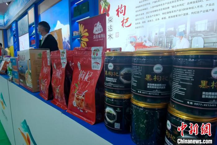 圖為柴達(dá)木枸杞參展?！±铍h 攝