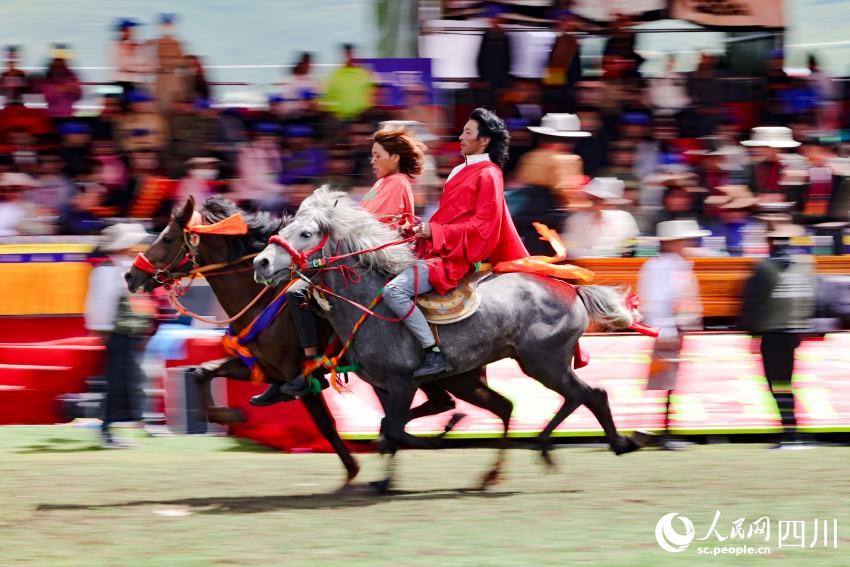 馬術(shù)表演現(xiàn)場。洛絨尼瑪攝
