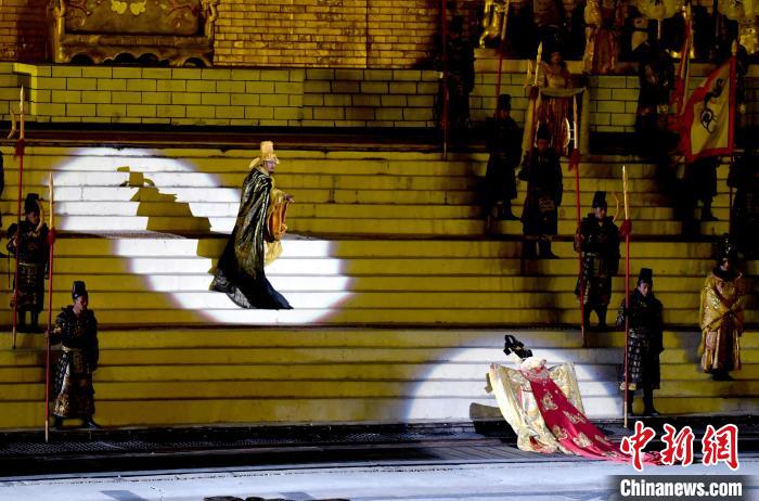 3月17日，西藏拉薩，《文成公主》大型史詩劇演出現(xiàn)場(chǎng)。　李林 攝