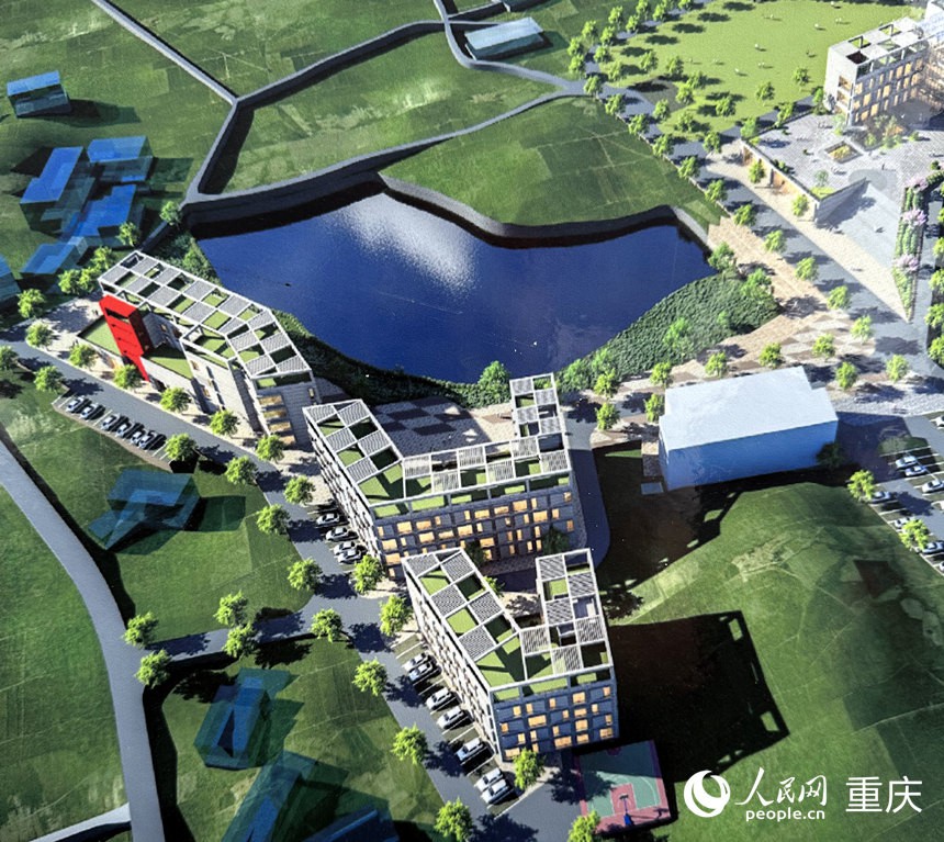 中國農業(yè)科學院蔬菜花卉研究所西南研發(fā)中心效果圖。人民網記者 劉政寧攝